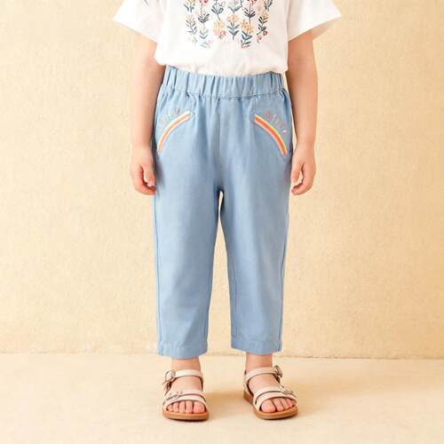 女童天丝软牛仔裤2025新款夏季女