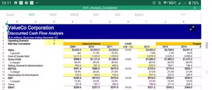 DCF估值模型模板excel 折现现金流估值模型模板 投行 会计师事务