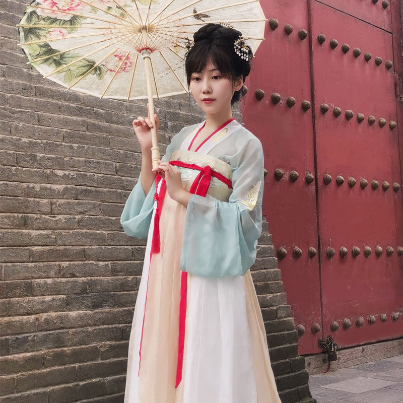 现货【青鸟】楚宫词祥云纹汉服女正品原创对襟齐胸交窬裙6米摆