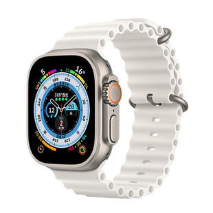 适用applewatchs10苹果手表表带Watch8海洋s8液态ultra硅胶watchs9高级s9运动S7智能6/5/4iWatchse男女款腕带
