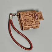 2代 适用Airpods pro3耳机保护套秋冬棕色爱心KT猫苹果耳机套AirPods1 4保护壳带挂绳airpods新3蓝牙耳机壳女