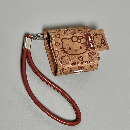 适用苹果iPhone爱心KT猫耳机套