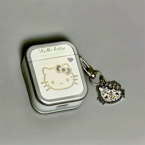 Подходит для Airpods4, защитный чехол для наушников, гальванический серебряный полый кот, чехол для наушников Apple, защитный чехол для наушников AirPods1/2 поколения/pro с подвеской, новый чехол для наушников Bluetooth 3-го поколения, женская модель