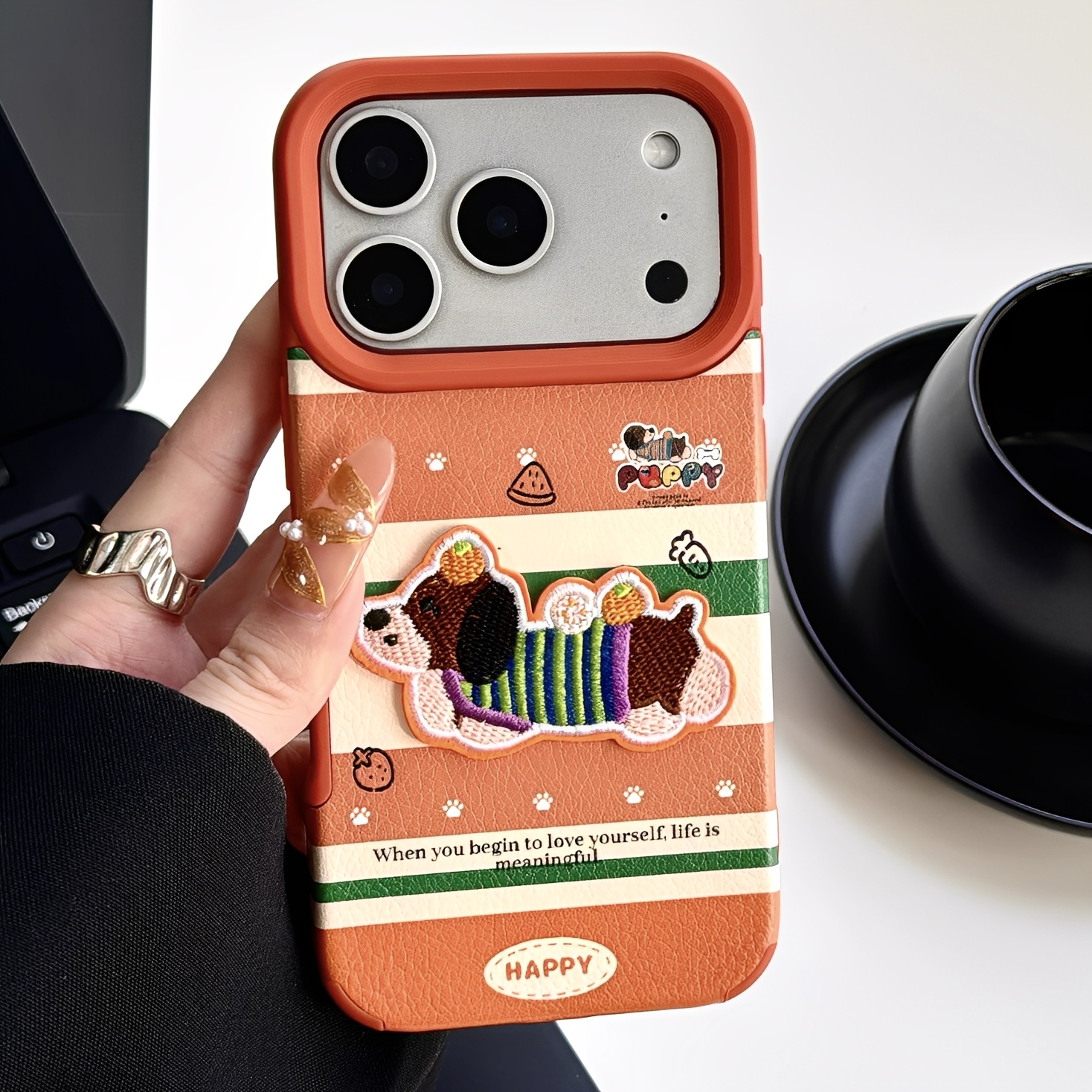 适用iPhone苹果腊肠狗手机壳