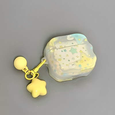 适用AirPods撞色星星兔子耳机套