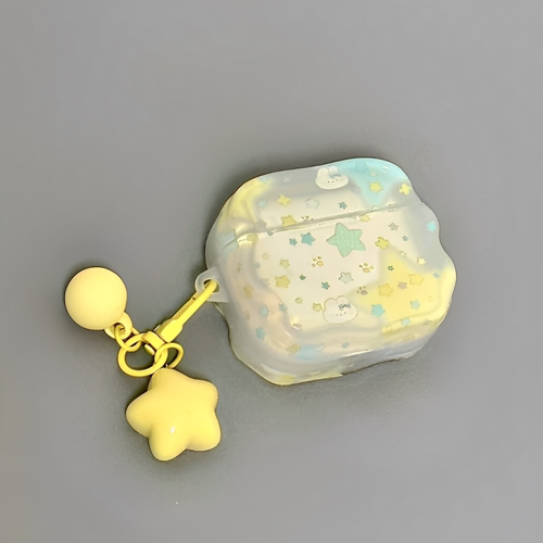 适用AirPods撞色星星兔子耳机套