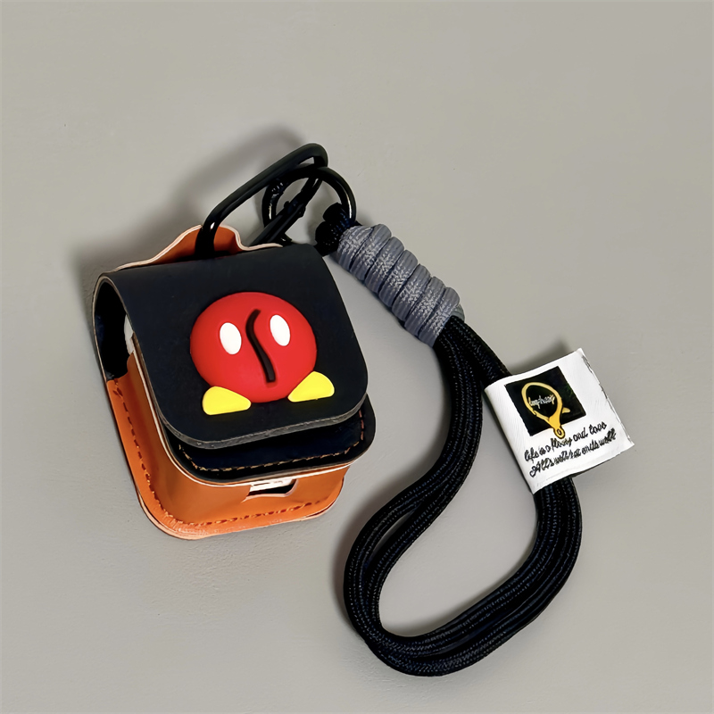 适用Airpods4耳机保护套潮牌可爱屁屁卡通苹果pro耳机套AirPods1/2代保护壳翻盖皮纹airpods新3代蓝牙耳机壳