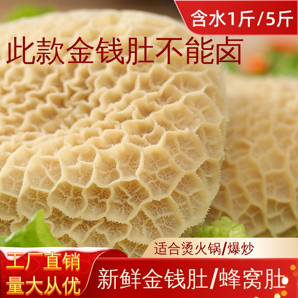 重庆散养黄牛水发金钱肚蜂窝肚新鲜牛肚牛杂1斤净重7两加热缩水 - 实物图