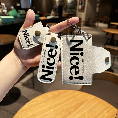 nice英文文字便捷携带钥匙扣迷你数码挂件防丢可收纳包游戏卡证件收纳u盘移动硬盘SD卡小型门禁卡sim卡保护套