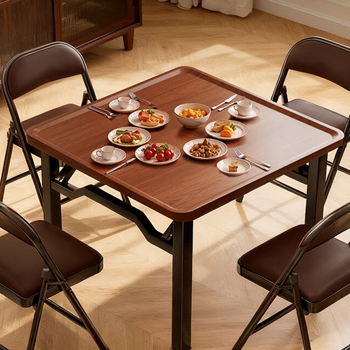 折叠麻将桌家用方桌掼蛋打扑克牌专用棋牌桌简易餐桌饭桌宿舍桌子