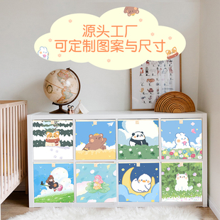 布艺收纳箱子定制带盖子的收纳盒宿舍抽屉式收纳箱收纳柜格子收纳