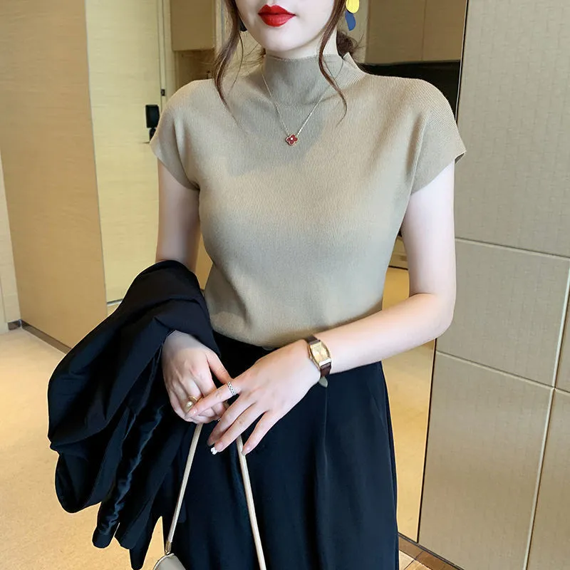 针织衫女春夏秋新款打底t恤上衣