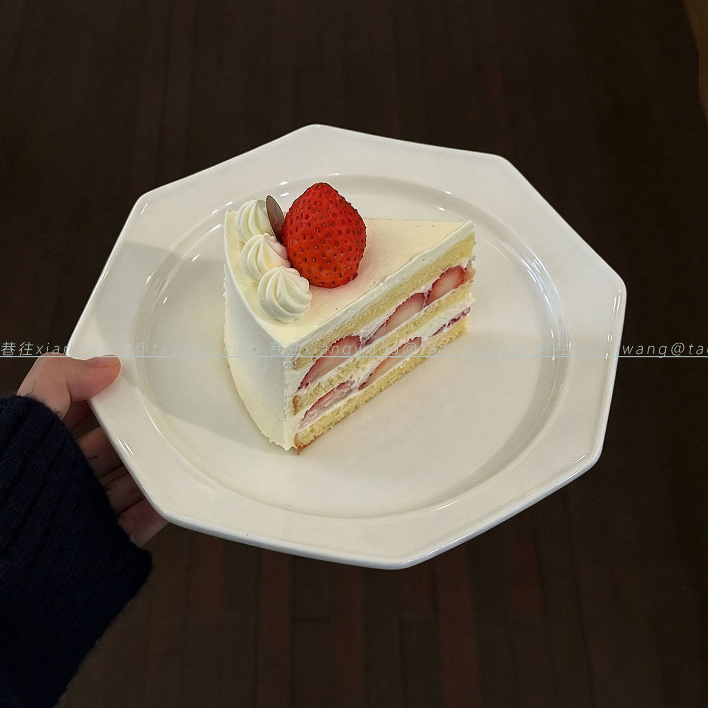 中古风纯白陶瓷八角餐盘法式简约