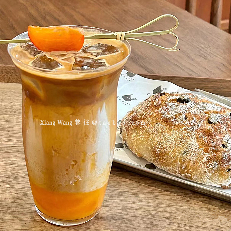 复古风敞口玻璃果汁杯