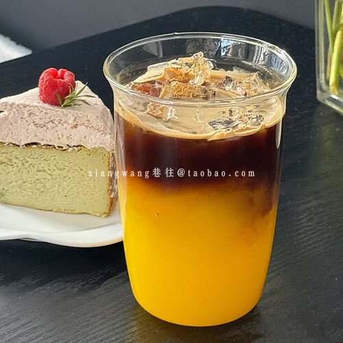 ins风简约透明耐热玻璃杯高颜值