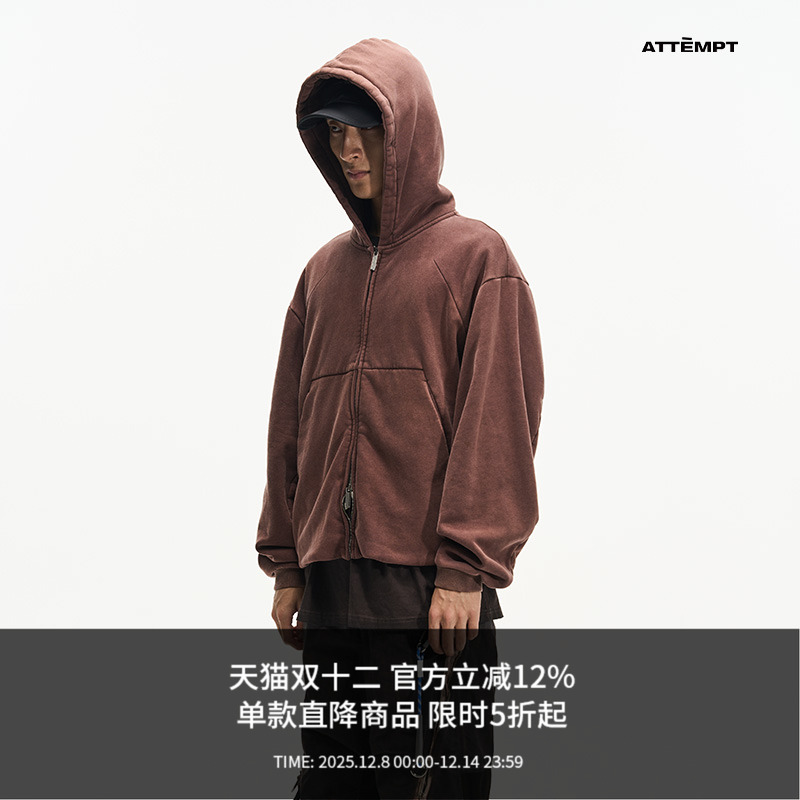 ATTEMPT连帽使徒卫衣拉链