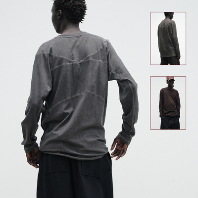 ATTEMPT AW25 襻膊设计长袖T恤