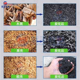 化套 咖啡壳锯末整无烟碳式 连DOG续碳机化炉 椰壳稻壳果木屑炭化
