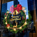 圣诞节装 饰布置窗贴商场铃铛花环窗花店铺橱窗静电玻璃贴门贴纸