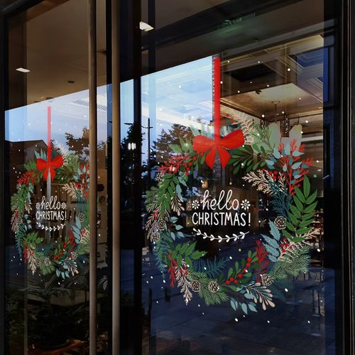 圣诞节装饰品氛围装扮静电窗花贴