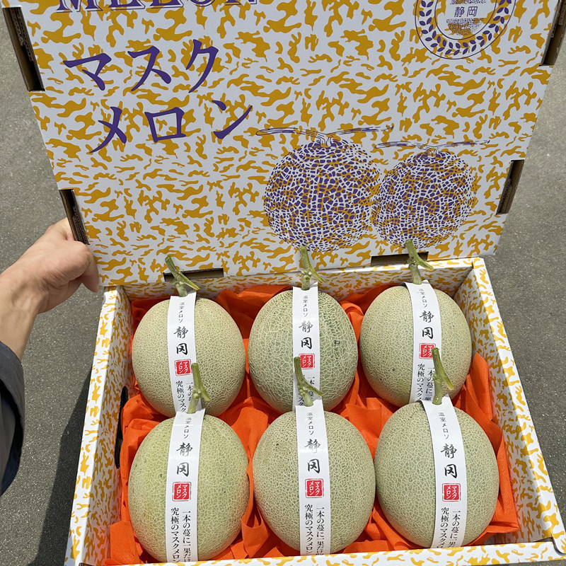 新货海南玫珑蜜瓜5-6只礼盒装甜软糯香甜好新鲜水果哈密瓜好包邮