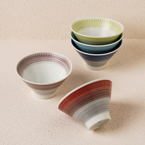 日本正品手雕富士完广口饭碗