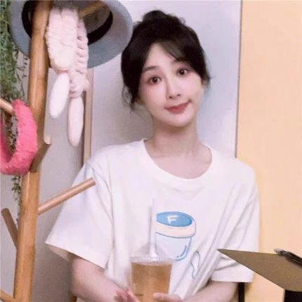 承欢记杨紫麦承欢同款短袖印花纯棉T恤2024夏季新款百搭宽松上衣