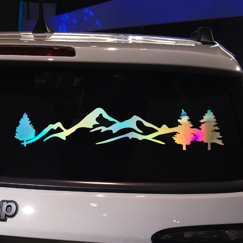卓鹿山川松树车贴个性创意