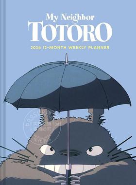 现货 吉卜力工作室 龙猫 2026年12个月周计划本 文创周边 英文原版 Studio Ghibli My Neighbor Totoro 2026 12-Month Weekly Plan