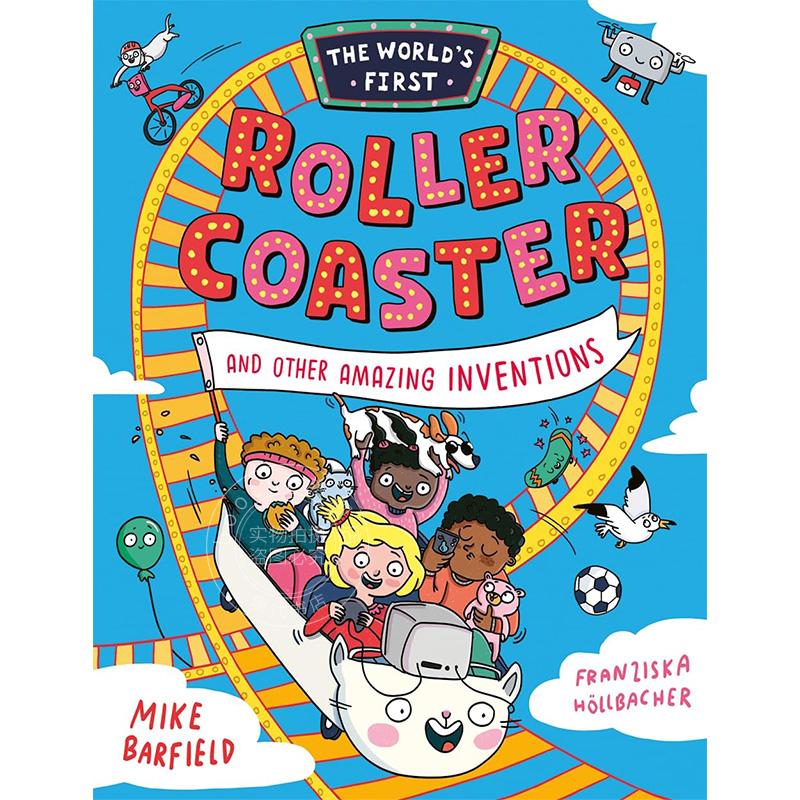 现货 世界上第一个过山车和其他惊人的发明 儿童科普绘本 英文原版 The Worlds First Rollercoaster and other amazing invention