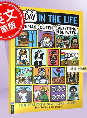 现货 地球上的爆笑生活 洞穴人、航海和奇妙万物的一天 迈克·巴菲尔德 儿童科普读物 英文原版 A Day in the Life of a Caveman,