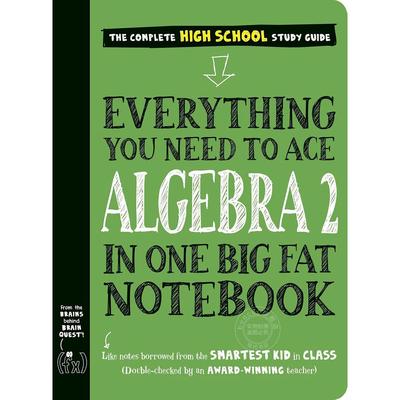 预售 美国学霸笔记少年学霸超级笔记系列获得A的方法练习册 代数2 英文原版 Everything You Need to Ace Algebra 2 in One Big Fa