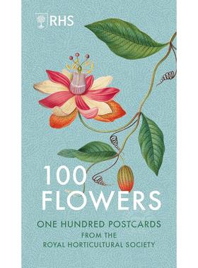 百花图：皇家园艺学会百幅明信片集 文创周边 英文原版 100 Flowers: One Hundred Postcards from the Royal Horticultural Socie