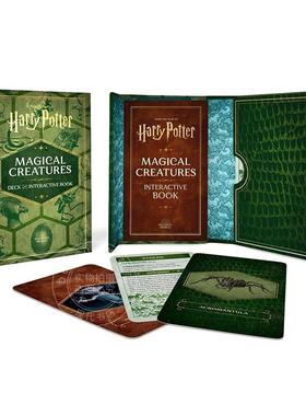 现货 哈利波特神奇生物卡牌和互动书 周边书 英文原版 Harry Potter Magical Creatures Deck and Interactive Book