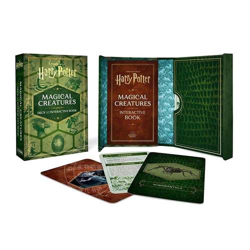 现货 哈利波特神奇生物卡牌和互动书 周边书 英文原版 Harry Potter Magical Creatures Deck and Interactive Book