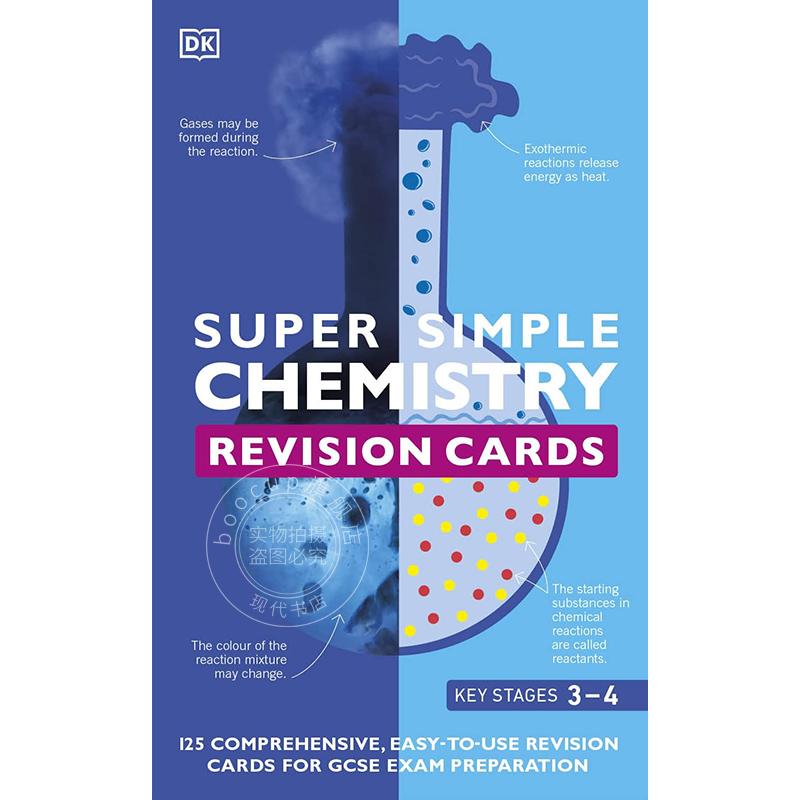 超级简单复习卡 化学 英文版 进口 英文原版 Super Simple Chemistry Revision Cards Key Stages 3 and 4   DK