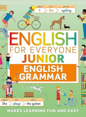 预售 DK出品 初级英语语法指导书 简单直观的视觉科普教学指南 DK人人学英语 英文原版 English for Everyone Junior English Gram