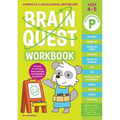 大脑任务练习册 4-5岁前幼儿园 英文原版 Brain Quest Workbook: Pre-K