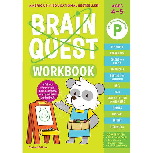 大脑任务练习册 4-5岁前幼儿园 英文原版 Brain Quest Workbook: Pre-K