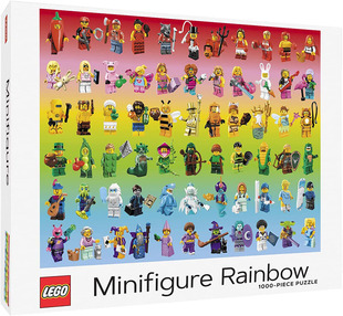 预售 LEGO乐高拼图 迷你人偶拼图 乐高周边 英文原版 LEGO Minifigure Rainbow 儿童益智 进口玩具 亲子趣味纸板拼图