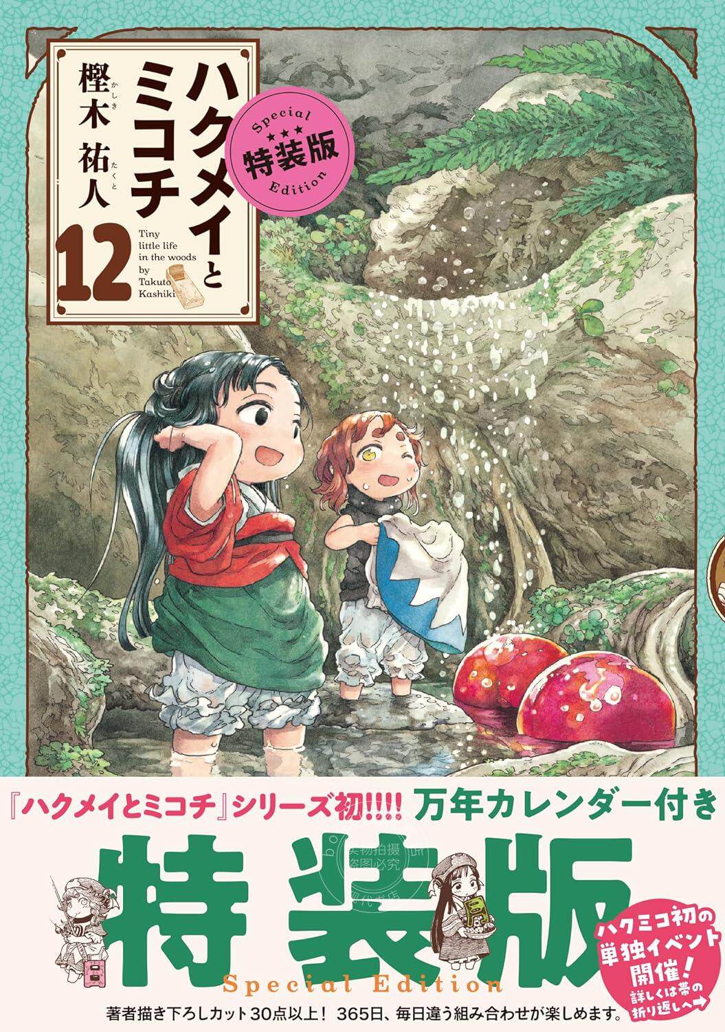 预售 进口日文 漫画 妖精森林的小不点 ハクメイとミコチ 12巻 特装版 附台历