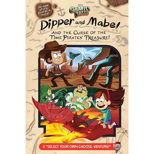 现货 怪诞小镇 迪普梅宝和时间海盗的诅咒 英文原版 Gravity Falls:Dipper and Mabel and the Curse of the Time Pirates' Treasu