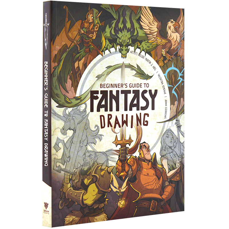 1 现货 幻想绘画初学者指南 英文原版 Beginner's Guide to Fantasy Drawing 动画绘画入门读物 平装