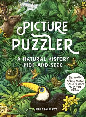现货 图片拼图:自然历史 揭秘野生栖息地的神奇动物伪装 儿童野生动物趣味科普书籍  英文原版 Picture Puzzler