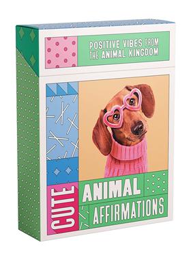 现货 可爱的动物肯定：来自动物王国的积极共鸣 英文原版 Cute Animal Affirmations : Positive vibes from the goodest boys in