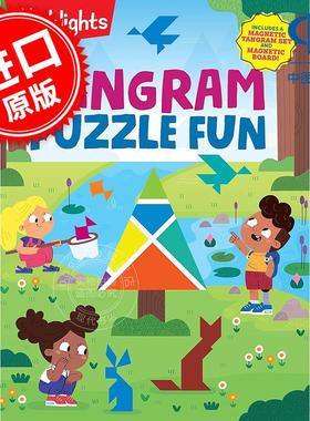 Highlights 有趣的七巧板拼图 儿童互动游戏书 英文原版 Tangram Puzzle Fun 6-9岁