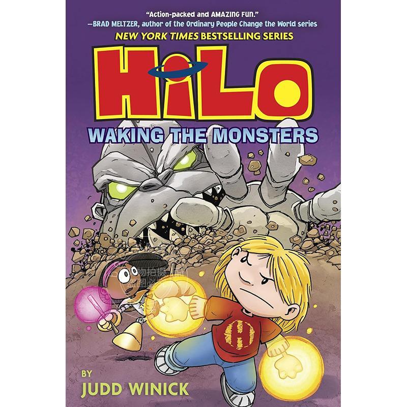希罗系列第4册：唤醒怪物 儿童读物图画书 Judd Winick 英文原版 Hilo Book 4: Waking the Monsters 7-10岁