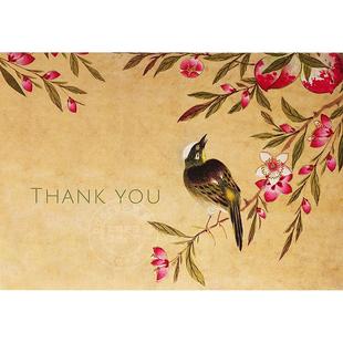 桃花 明信片信封贺卡 文创周边 Peter Pauper Press 英文原版  Peach Blossoms Thank You Cards