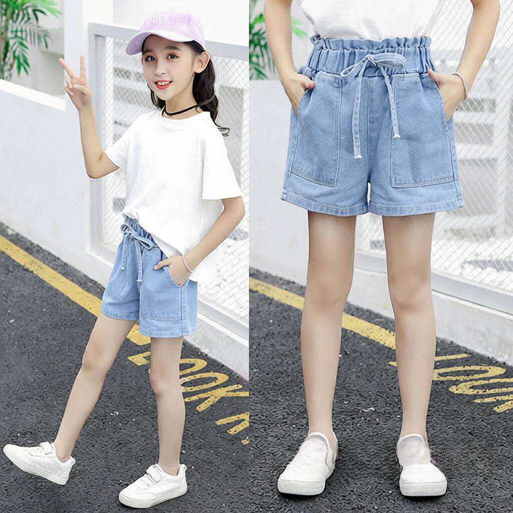 2026新款女童牛仔短裤夏季薄款中大童宝宝刺绣热裤外穿儿童裤子