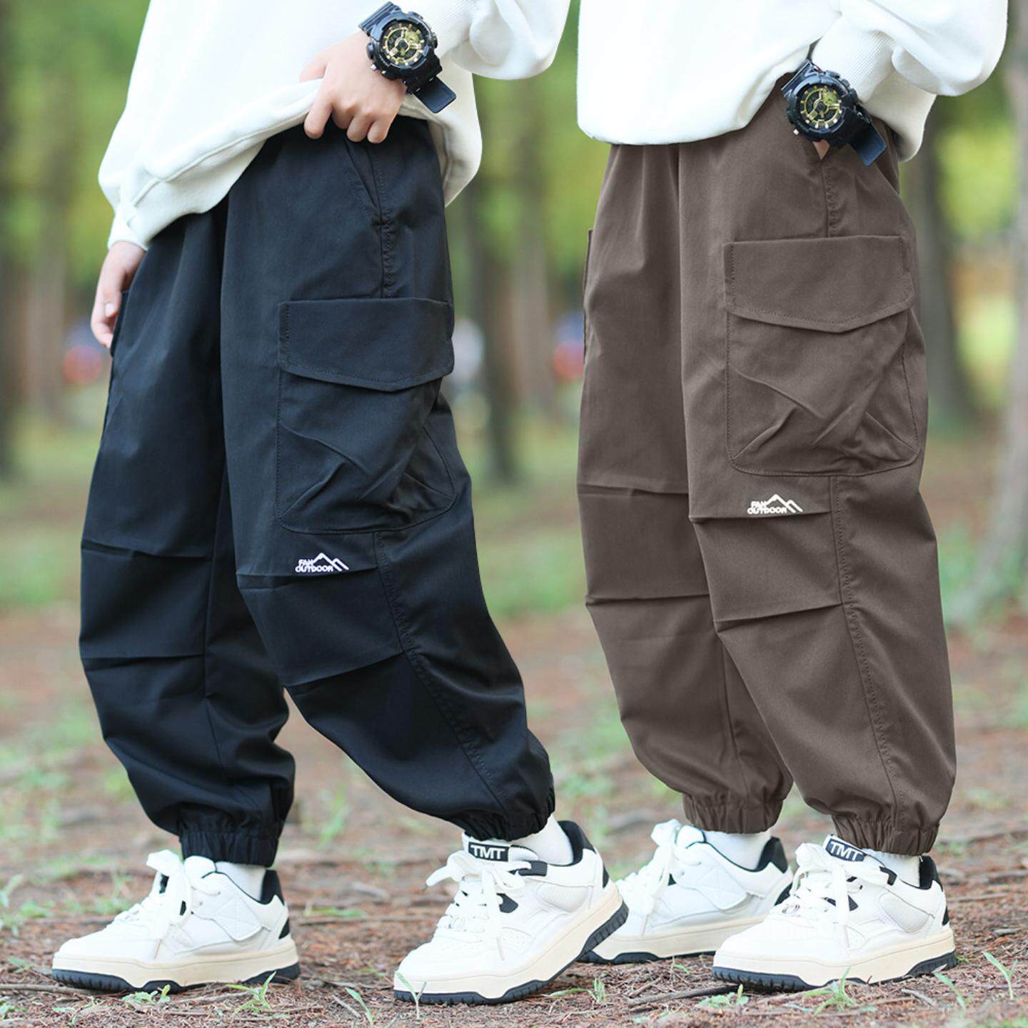 儿童裤子春款新款儿童工装裤男童长裤秋季男童工装裤长裤休闲潮